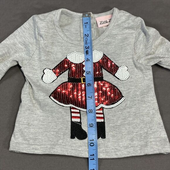 Little Lass Girl Skirt Tights Set / 18M / Santa Elf/ 3 Pieces /Christmas Holiday - Picture 3 of 16